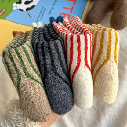 Cozy Women's Wool Socks Thick Warm Winter Ribbed