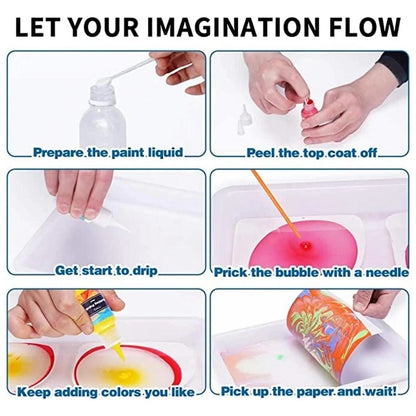 Colorful Marble Watercolor Paint Kit for DIY Art