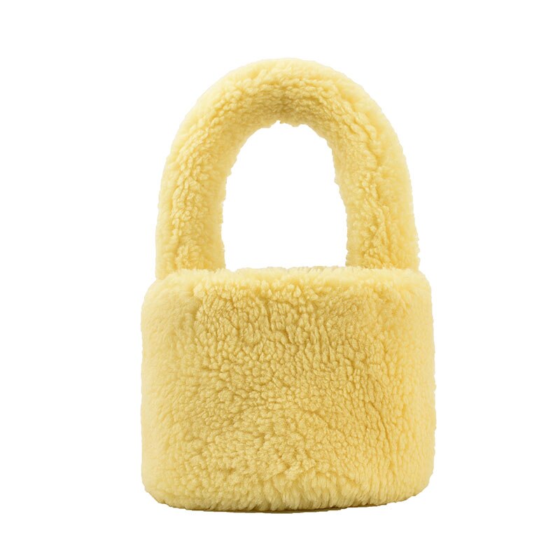 Soft Miniature Plush Bucket Handbag