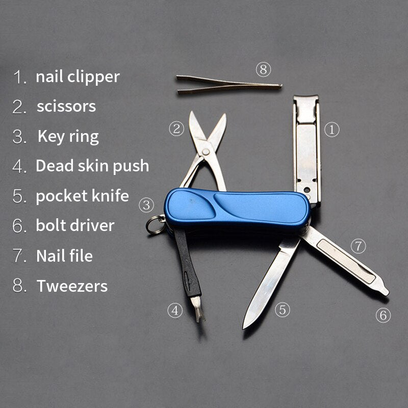 Practical 10in1 Steel Multi Tool Keychain