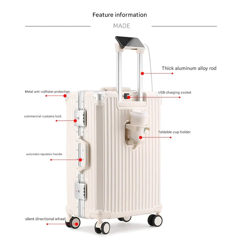 Strong Aluminium Frame Travel Suitcase
