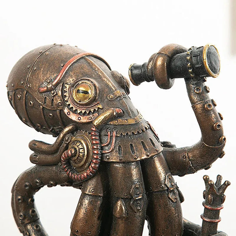 Unique Octopus Gear Clockwork Desk Figures