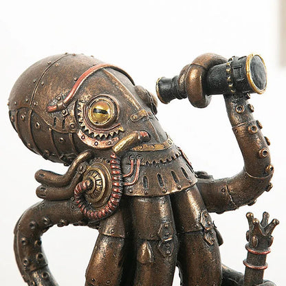 Unique Octopus Gear Clockwork Desk Figures