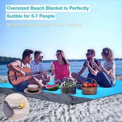 Large Water Resistant Beach Mat 210x200 cm