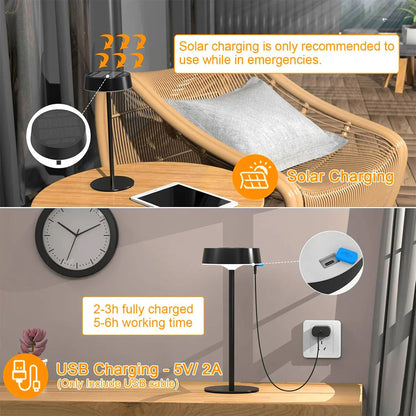 Portable Solar Powered LED Table Lamp Waterproof