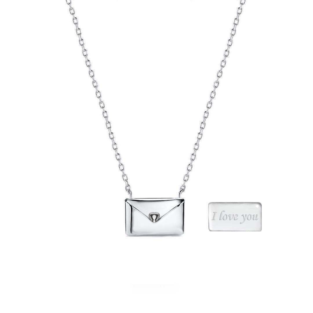 Heart Shape Love Letter Pendant Necklace