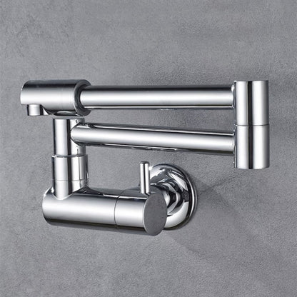 Space-Saving Folding Kitchen Faucet in Chrome Finish
