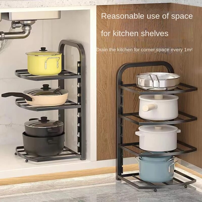 Space Saving Collapsible Corner Shelf Rack