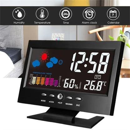 Digital Alarm Clock Weather Station Display