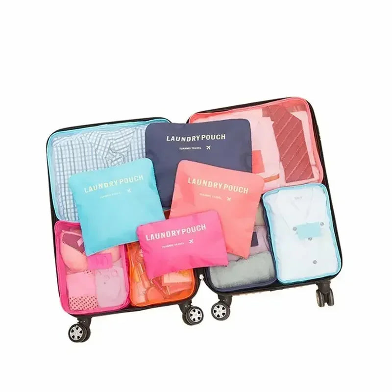 Practical Travel Luggage Packing Set 6-Piece Waterproof
