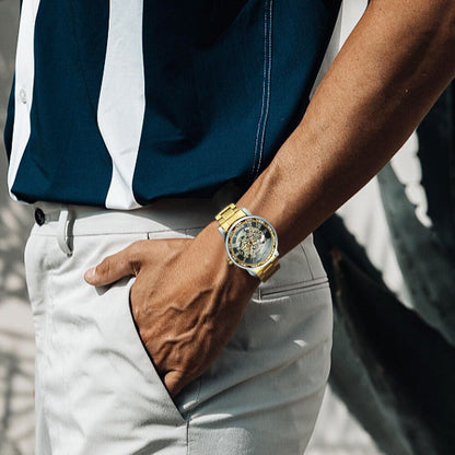 Stylish Mechanical Skeleton Men's Watch