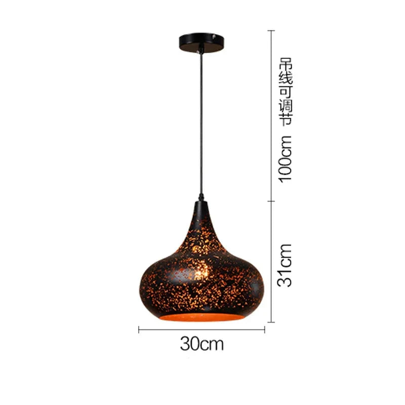 Rustic Metal Pendant Light in Classic Industrial Style