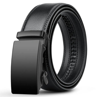 Premium Leather Adjustable Belt Black Brown Strap