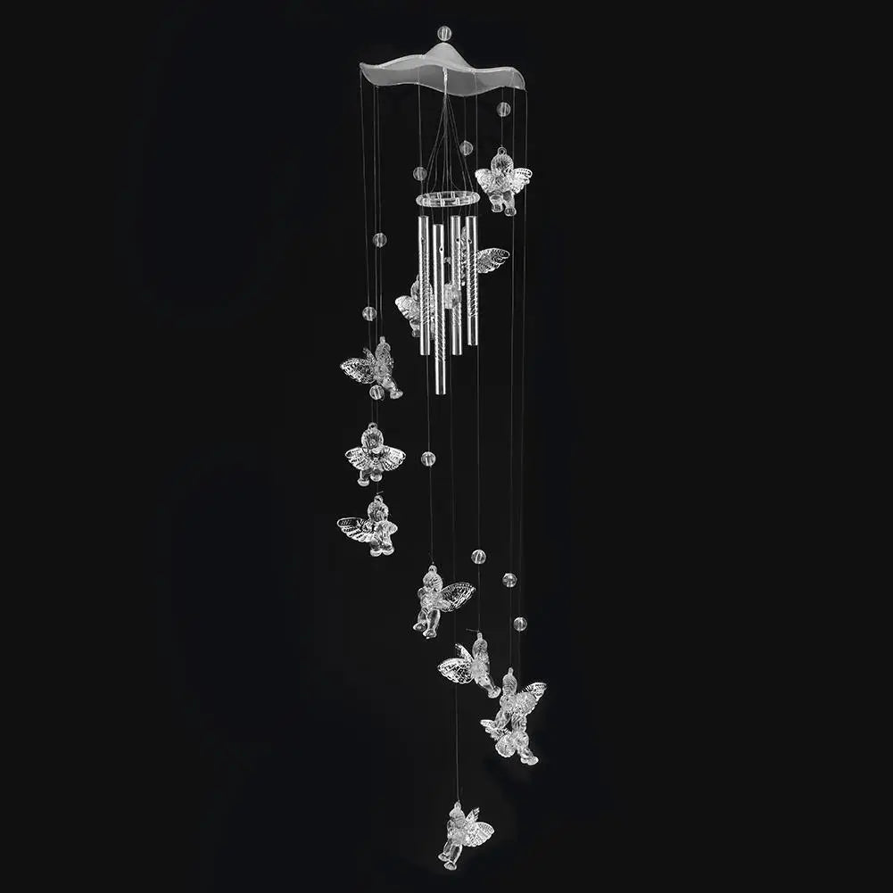 Delicate Metal Wind Chime with Bells and Butterfly Decor