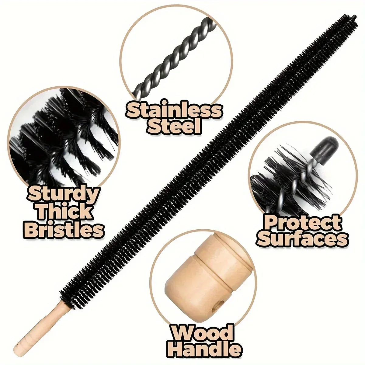 Long Handle Dusting Brush for Tight Spaces & Furniture