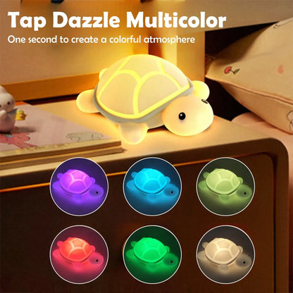 Colorful Turtle LED Nightlight Soft USB Rechargeable