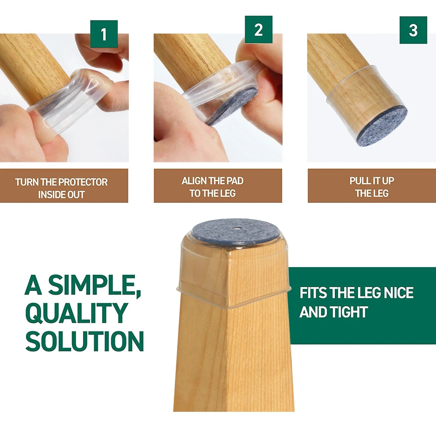 Fesara | Soft Furniture Floor Saver Chair Leg Caps