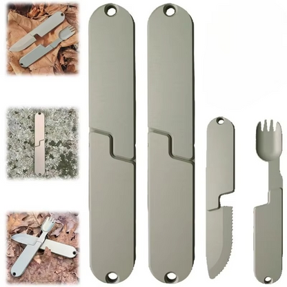 Portable 2-in-1 Travel Cutlery Set