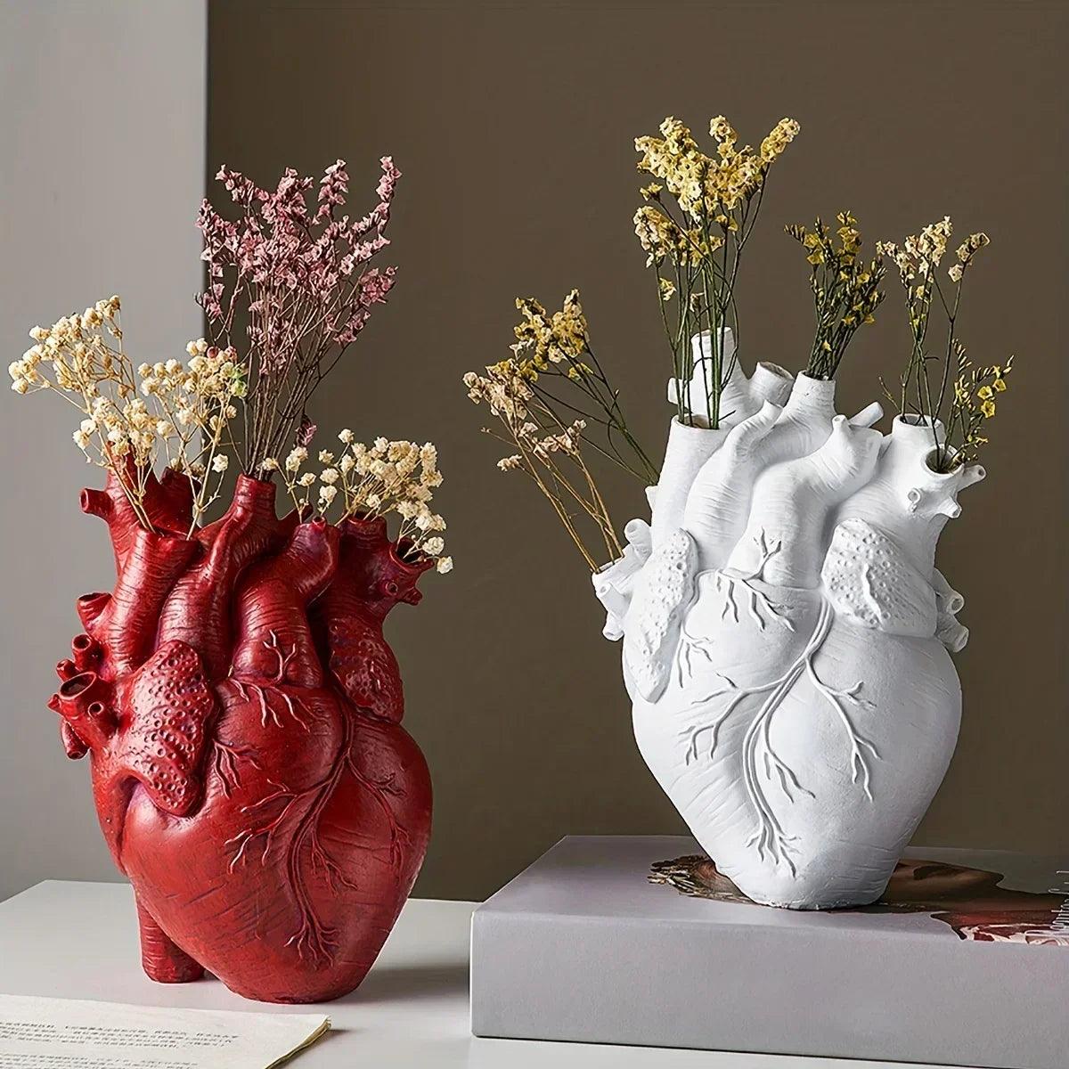 Romantic Heart Shaped Ceramic Vase