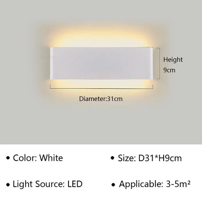 Contemporary LED Wall Light | Soft White Glow for Home