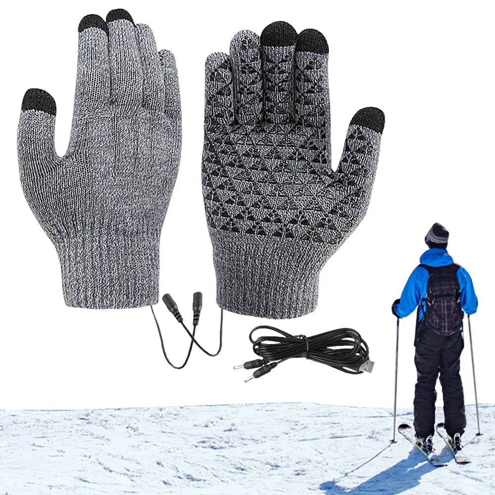 Warm Waterproof Cycling Gloves with USB Charging
