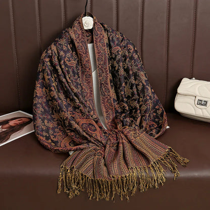 Soft Women's Cashmere Scarf Luxury Warm Print