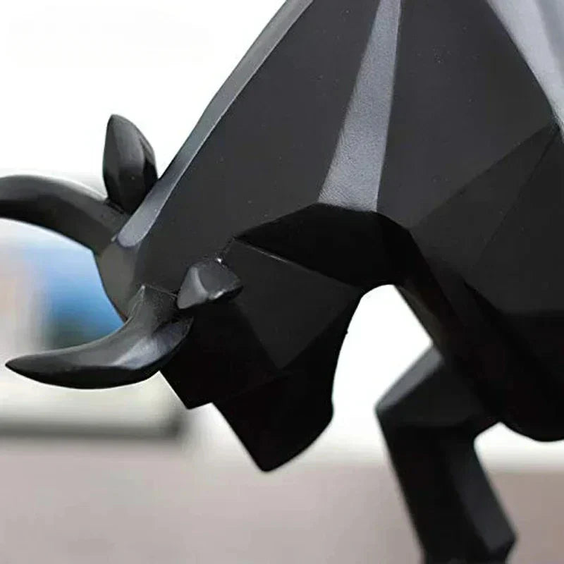 Stylish Bull Resin Figurine Modern Nordic Decor