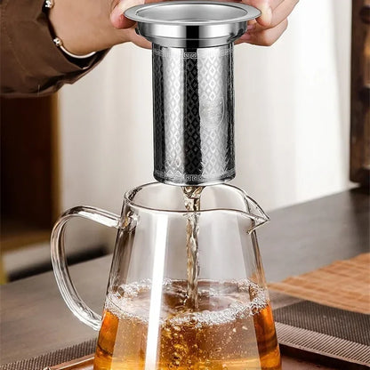 Large Heatproof Glass Teapot with Stainless Steel Infuser