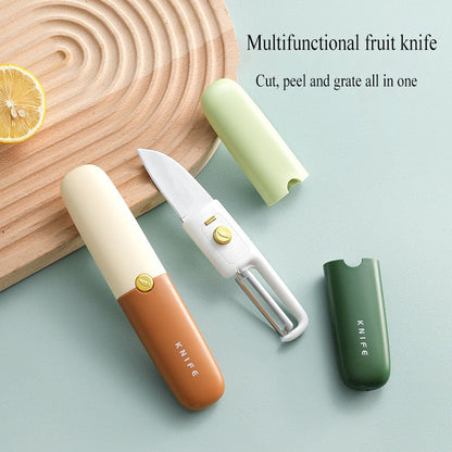 Compact 3-in-1 Pocket Peeler Knife