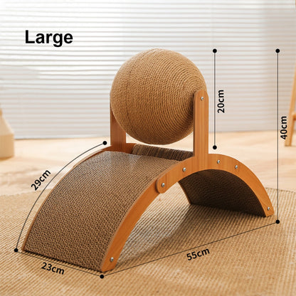 Natural Wood Kitty Play Scratcher Board