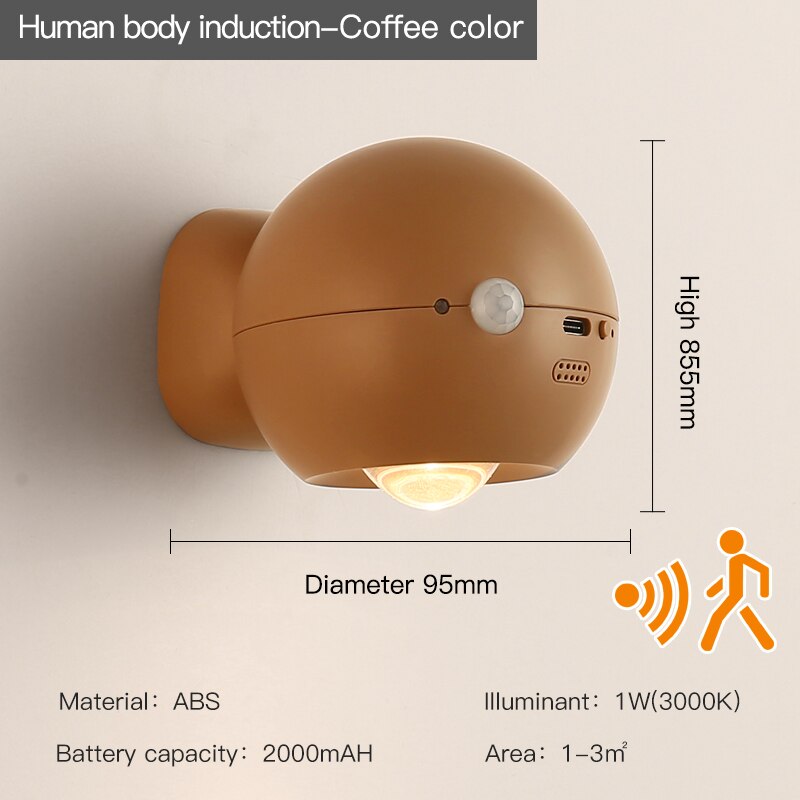 Smart Motion Activated Rechargeable Wall Light