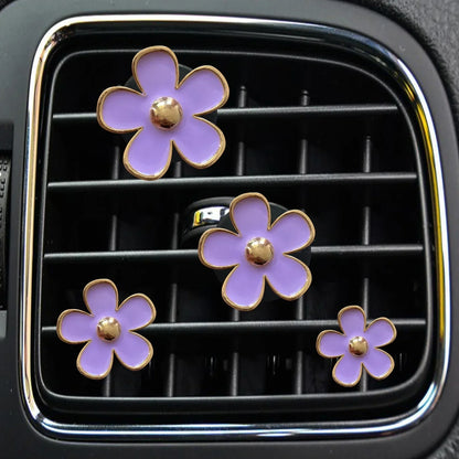Car Air Freshener Clips | 4 Pack Floral Scent Vent Stickers