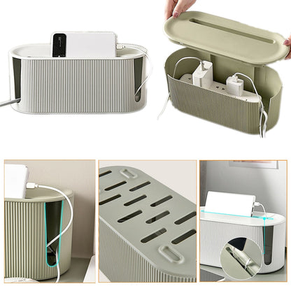 Compact Cable Management Storage Box Organizer