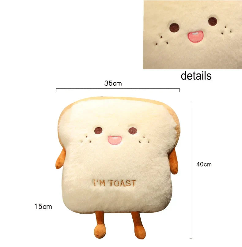Cozy Toast Shaped Soft Heat Pillow