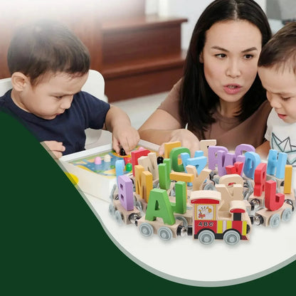 Wooden Educational Toy Train Set