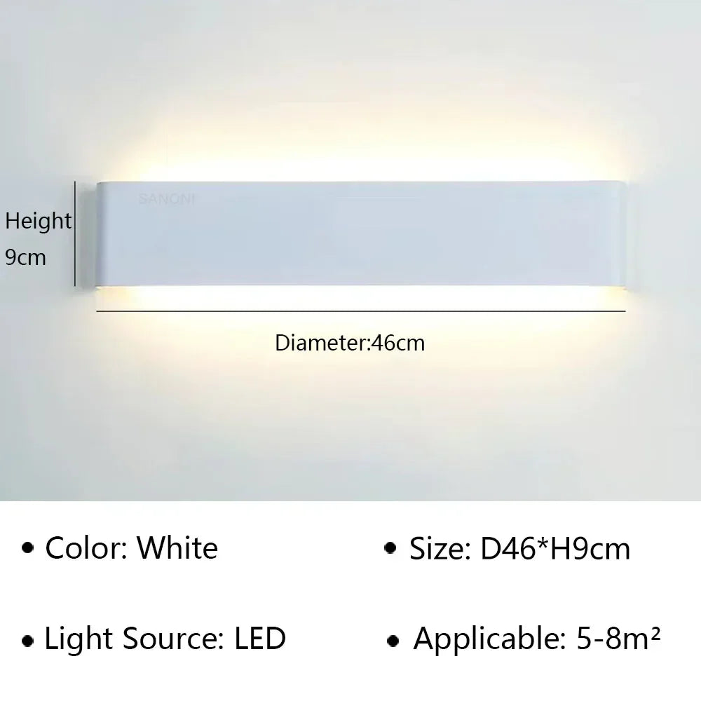 Contemporary LED Wall Light | Soft White Glow for Home