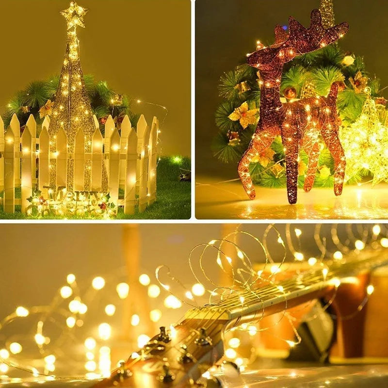 Warm White Fairy String Lights with USB and Remote