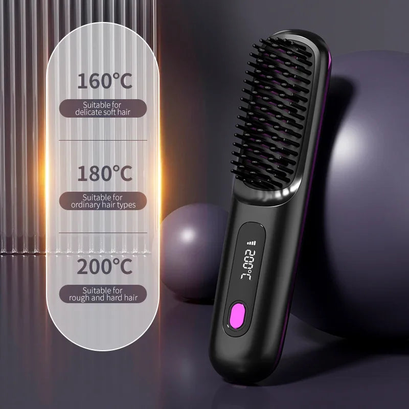 Portable Ceramic Hair Straightener with USB Charging