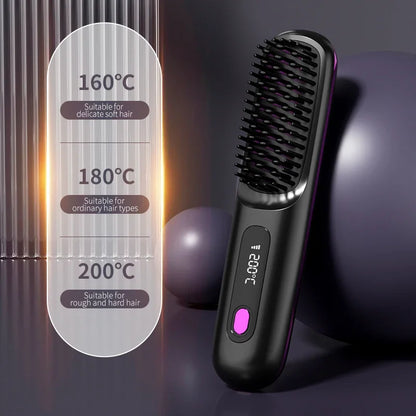 Portable Ceramic Hair Straightener with USB Charging