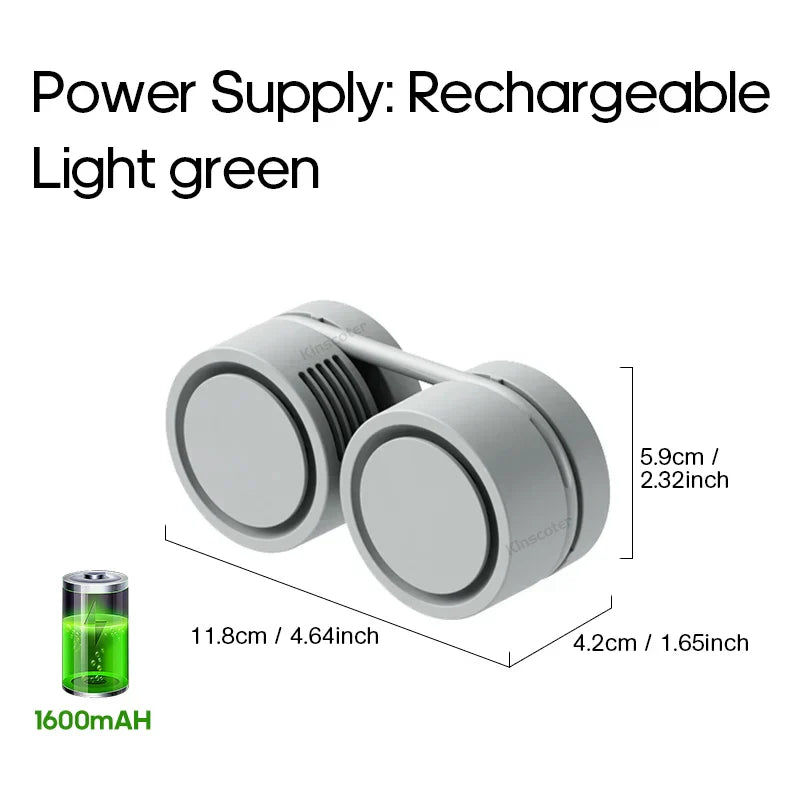 Personal Neck Cooler Fan, Rechargeable and Portable