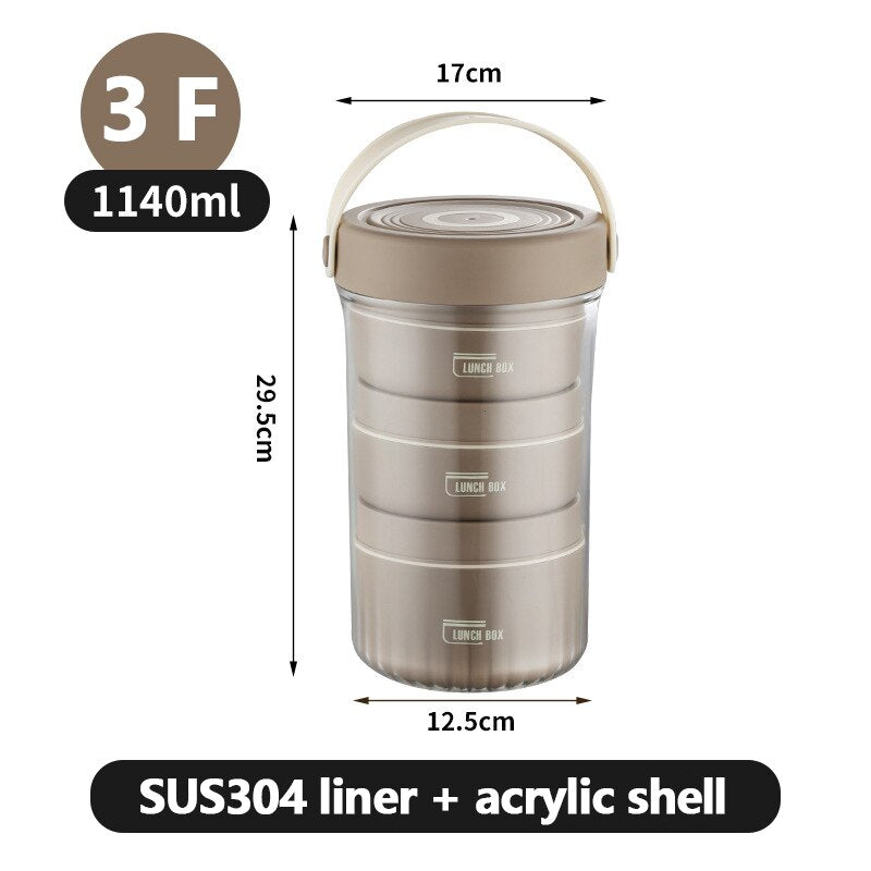 Insulated Spill-Proof Stackable Food Container Box