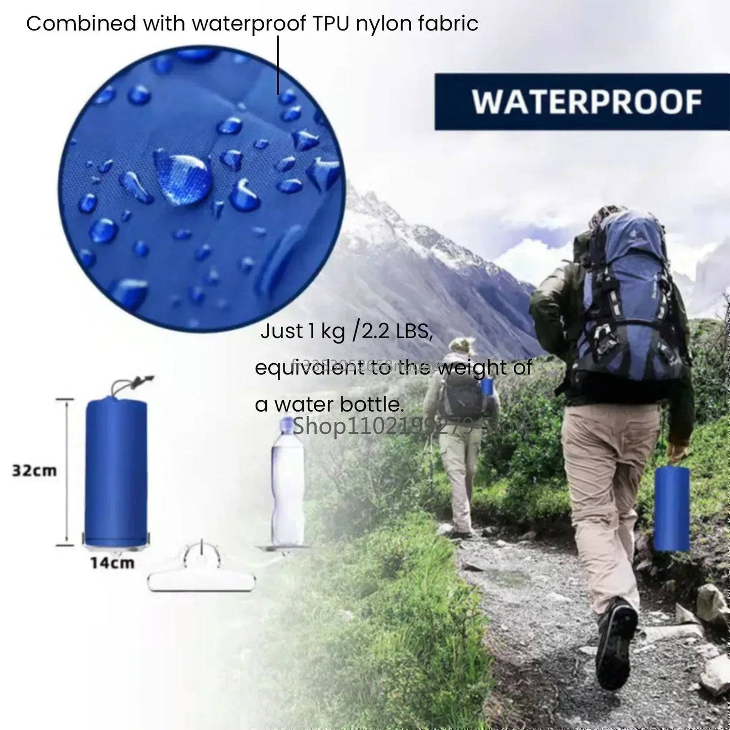Lightweight Waterproof Camping Mattress with Pump & Connectors