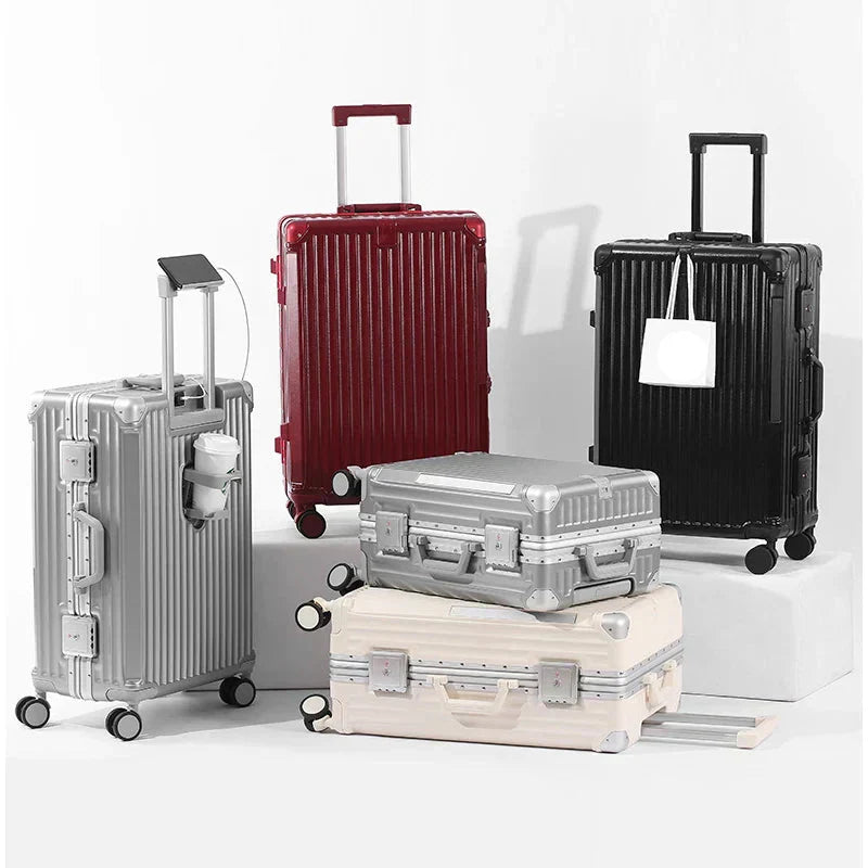 Strong Aluminium Frame Travel Suitcase - Fesara
