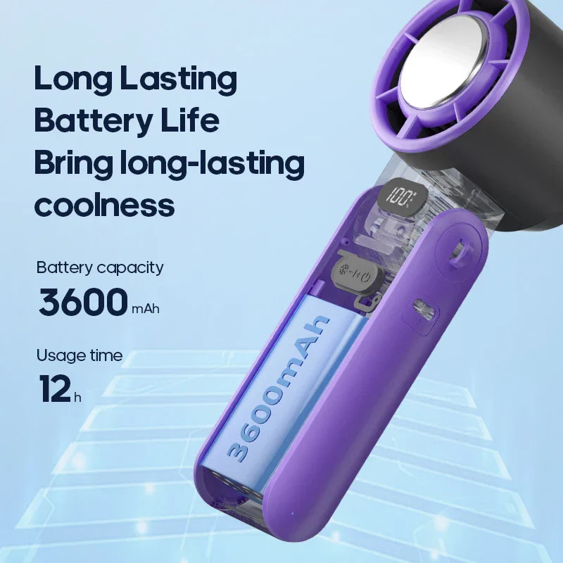 Portable Mini Handheld Fan with Rechargeable Battery