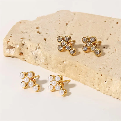 Delicate Silver Cross Earrings