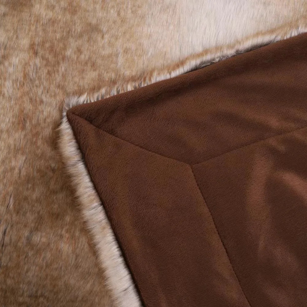Plush Faux Fur Throw Blanket - Warm & Super Soft