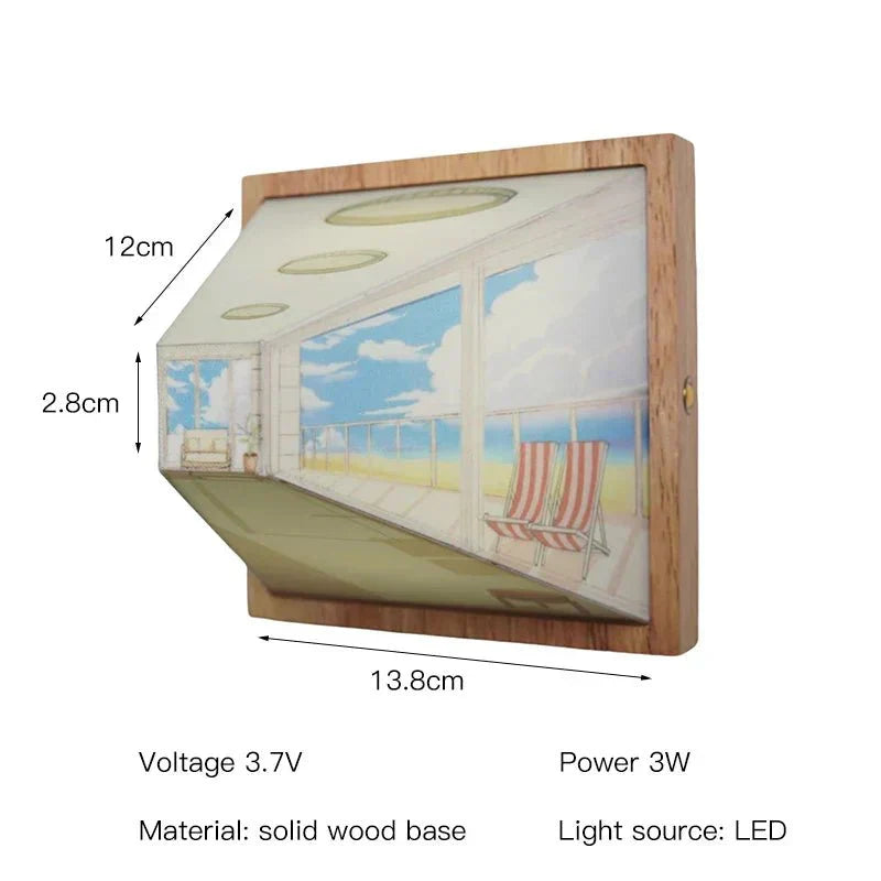 Stylish 3D LED Wall Lamp - Cool Home Decor Gift