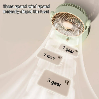 Portable USB Desk Fan with 360° Spin & 3 Speeds