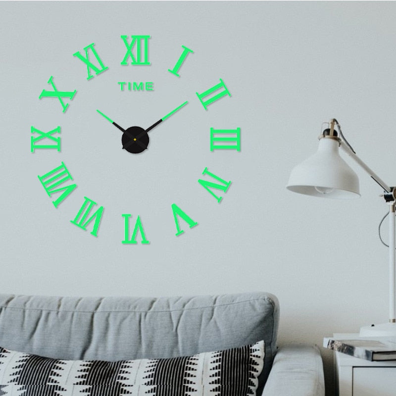 Decorative 3D Glow Silent Wall Clock