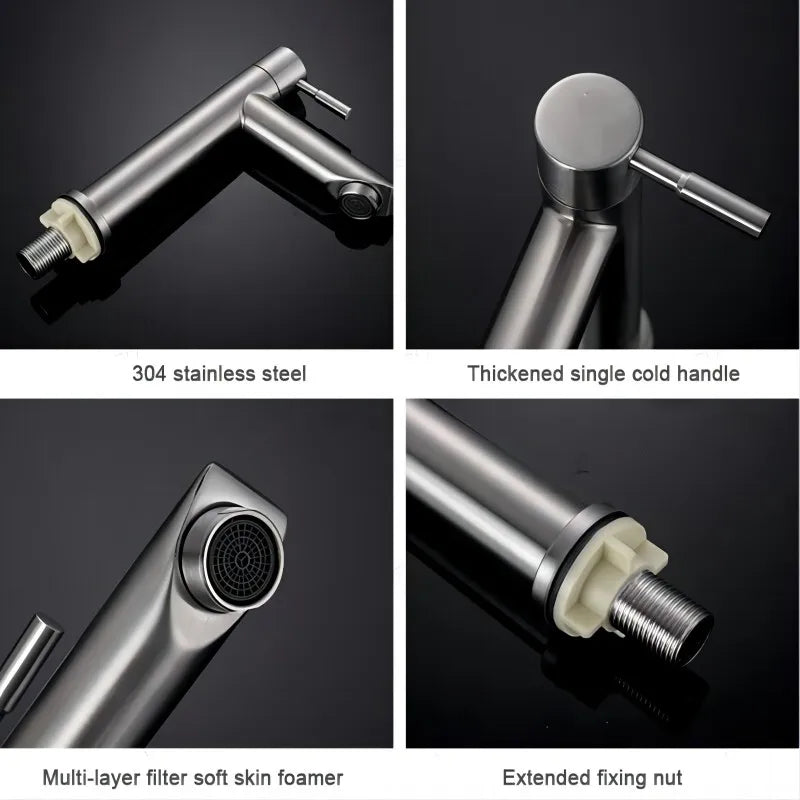 Modern Premium Stainless Steel Bathroom Sink Faucet